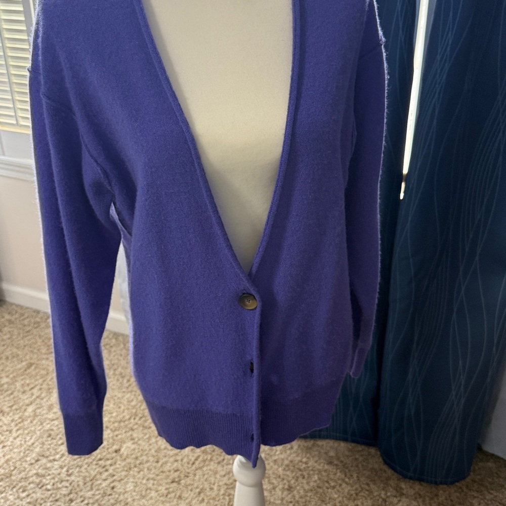 Free People Deep Purple cashmere cardigan